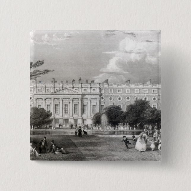 Badge Carré 5 Cm Palais de Hampton Court (Devant)