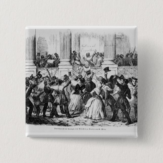 Badge Carré 5 Cm Palais des princes de la Prusse à Berlin (Devant)