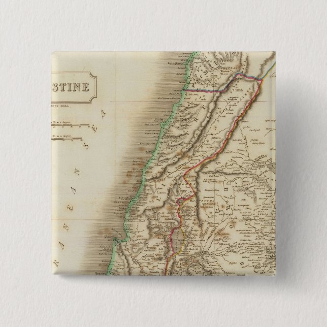 Badge Carré 5 Cm Palestine 2 (Devant)