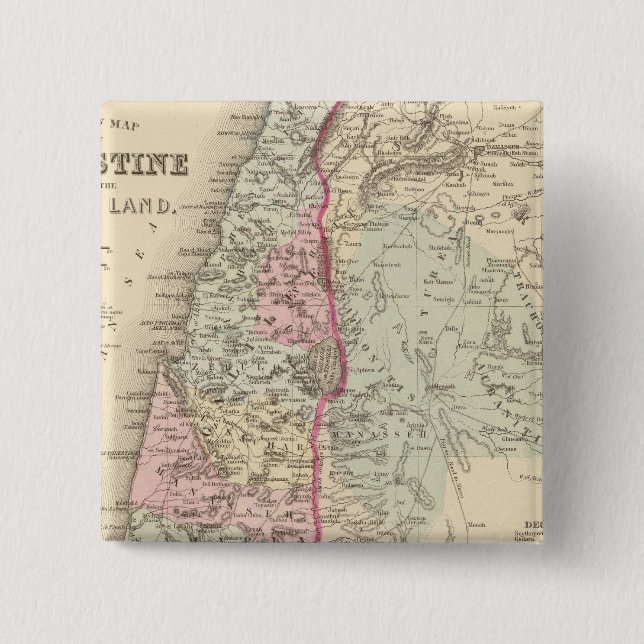 Badge Carré 5 Cm Palestine, Jérusalem (Devant)