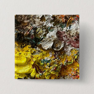 Badge Carré 5 Cm Palette de l'artiste #1