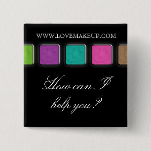 Badge Carré 5 Cm Palette nommée de broche de bouton d'étiquette d