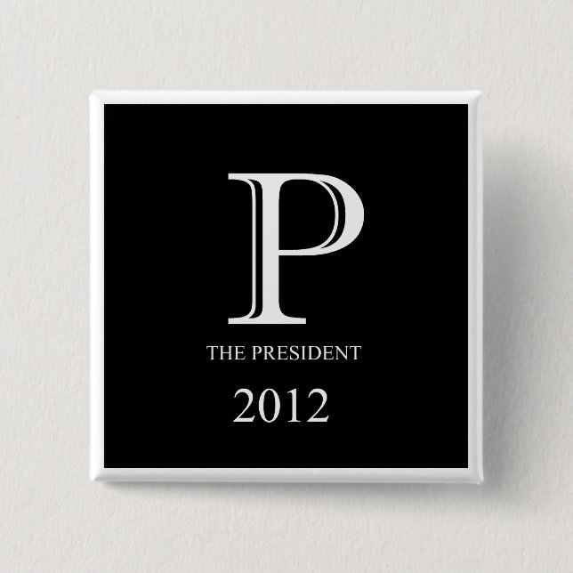 Badge Carré 5 Cm Palin pour le président (Devant)