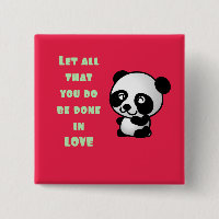 Panda avec une citation d'amour inspirationnelle