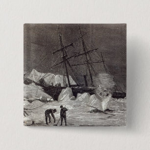 Badge Carré 5 Cm Pandora a pincé dans la glace