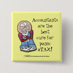 Badge Carré 5 Cm Panic FISC !