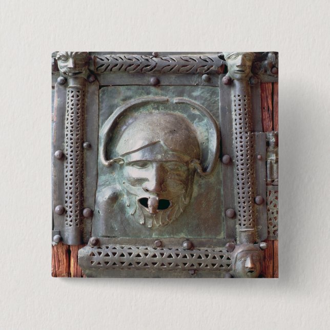 Badge Carré 5 Cm Panneau de gargouille de la porte gauche du (Devant)