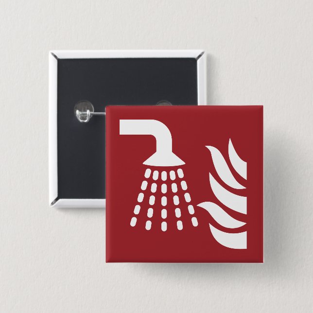 Badge Carré 5 Cm Panneau de sécurité de l'applicateur de brouillard (Devant & derrière)