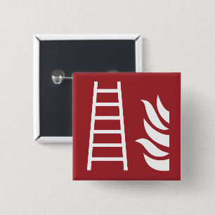 Badge Carré 5 Cm Panneau de sécurité de l'échelle d'incendie