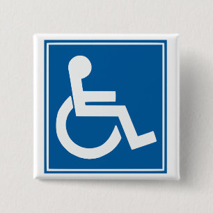 Badge Carré 5 Cm Panneau Handicapé
