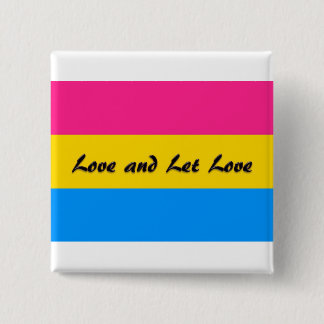 Badge Carré 5 Cm Pansexual : L'amour et a laissé l'amour