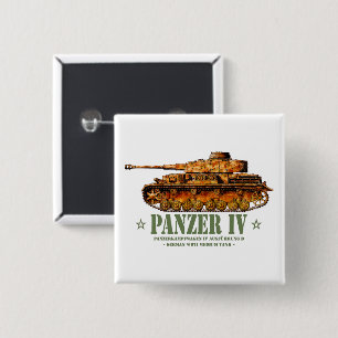 Badge Carré 5 Cm Panzer IV D Guerre mondiale Deux Allemands 2ÈME GU