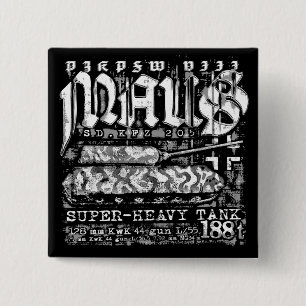 Badge Carré 5 Cm Panzer VIII Maus