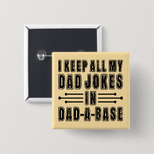 Badge Carré 5 Cm Papa Blague Dans Papa Une Fête des pères De Base P