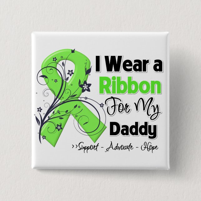 Badge Carré 5 Cm Papa - Lymphoma Ribbon (Devant)