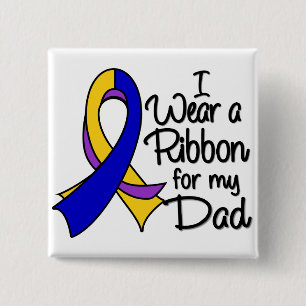 Badge Carré 5 Cm Papa - ruban de cancer de la vessie