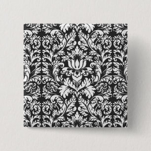 Badge Carré 5 Cm Papier peint classique brocart en dentelle de Dama
