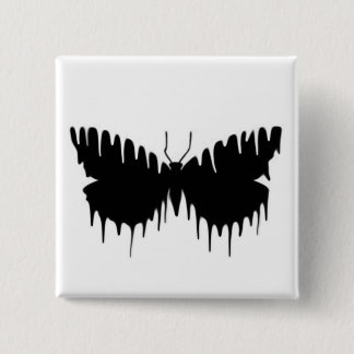 Badge Carré 5 Cm Papillon