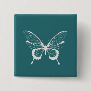 Badge Carré 5 Cm Papillon