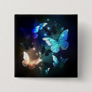 Badge Carré 5 Cm Papillon de nuit