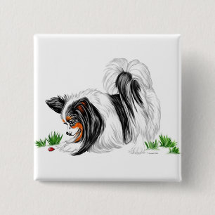 Badge Carré 5 Cm Papillon Lady Bug Dreams