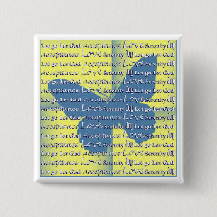 Badge Carré 5 Cm Papillon Slogan