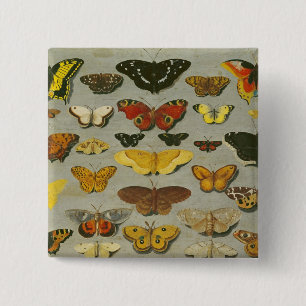 Badge Carré 5 Cm Papillons