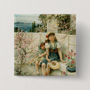 Badge Carré 5 Cm Papillons, des poires Annual, 1910