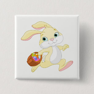Badge Carré 5 Cm Pâques
