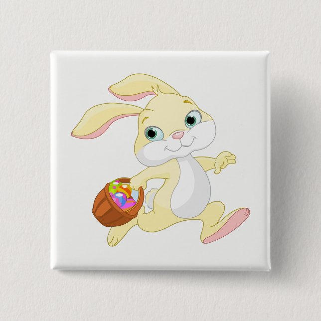 Badge Carré 5 Cm Pâques (Devant)