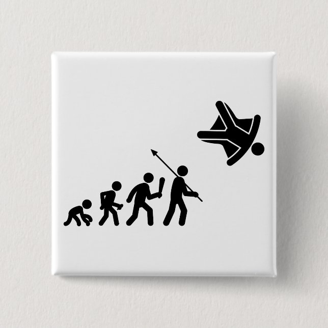 Badge Carré 5 Cm Parachutisme (Devant)