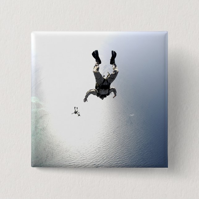 Badge Carré 5 Cm parachutisme de l'armée de l'air américaine (Devant)