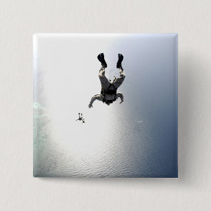 Badge Carré 5 Cm parachutisme de l'armée de l'air américaine