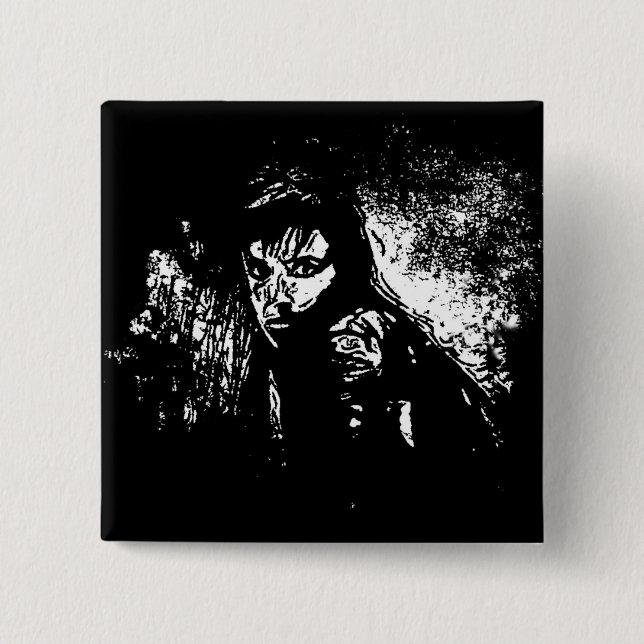 Badge Carré 5 Cm Paranoïa (Devant)
