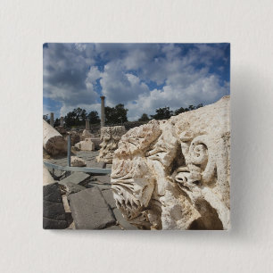 Badge Carré 5 Cm Parc national de Beit She-An, ruines de l'époque r