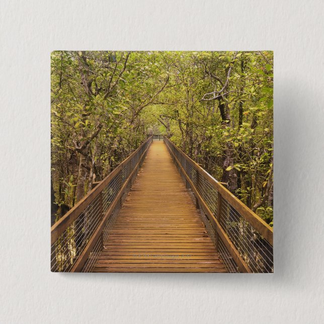 Badge Carré 5 Cm Parc national de Daintree (patrimoine mondial de (Devant)