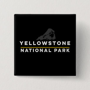 Badge Carré 5 Cm Parc national de Yellowstone