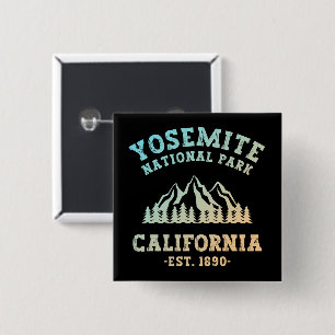 Badge Carré 5 Cm Parc national de Yosemite Californie Randonnée Gra