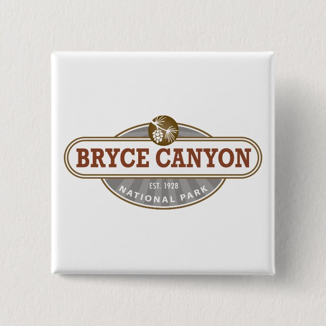 Badge Carré 5 Cm Parc national du Bryce Canyon Utah (Devant)