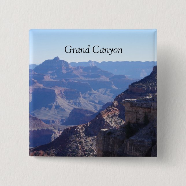 Badge Carré 5 Cm Parc national du Grand Canyon, South Rim (Devant)
