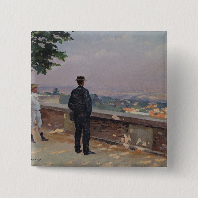 Badge Carré 5 Cm Paris de l'observatoire chez Meudon (Devant)