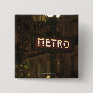 Badge Carré 5 Cm Paris, France.