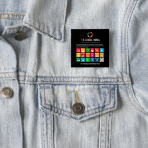 Badge Carré 5 Cm Parlons de durabilité Objectifs Inspirer les cadea