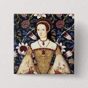 Badge Carré 5 Cm Parr d'équipe - portrait de Parr de la Reine