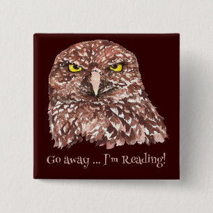 Badge Carré 5 Cm Pars, je lis la citation d'amusement pour des