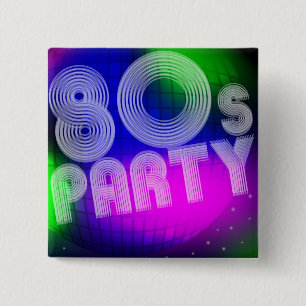 Badge Carré 5 Cm partie 80s