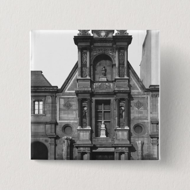 Badge Carré 5 Cm Partie centrale du fa�ade principal (Devant)