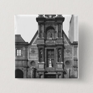 Badge Carré 5 Cm Partie centrale du fa�ade principal