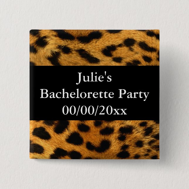 Badge Carré 5 Cm Partie de Bachelorette (Devant)