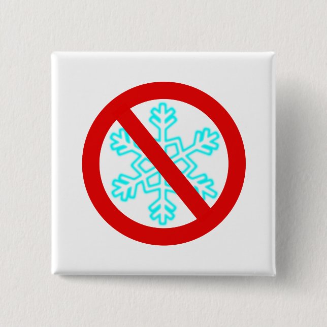 Badge Carré 5 Cm Pas de flocon de neige (Devant)